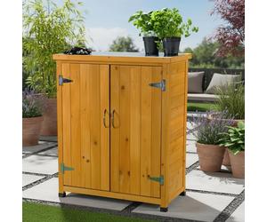 Armoire de jardin Abri à outils Cabane en bois Cabane de stockage 2 portes Espace de rangement Abri en bois