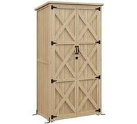 Outsunny - Armoire de jardin - Bois de sapin - 90x54.5x168.5cm - Bois naturel