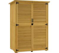 Armoire de jardin - Abri de jardin - Meuble de rangement pour outils de jardin - Étagère de balcon - Résistant aux intempéries - Bois de pin