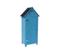 Armoire de jardin [ ]Cabanon[ ] - 77 x 54.5 x 179 cm - Bleu ciel