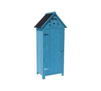 Armoire de jardin [ ]Cabanon[ ] - 77 x 54.5 x 179 cm - Bleu ciel
