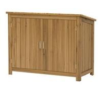 Armoire de jardin en bois - 2 portes, étagère - dim. 110 x 50 x 85 cm bois G