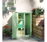Armoire de jardin en bois 75 x 56 x 115 cm, abri à outils avec étagère, porte verrouillable et toit en appentis bitumé
