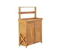 Armoire de jardin en bois avec poubelle intégrée ""Lou"" - Marron
