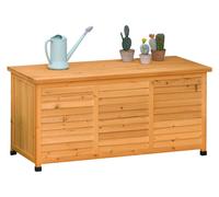 Armoire de jardin Outsunny, imperméable, en bois de pin durable, grande, de couleur jaune