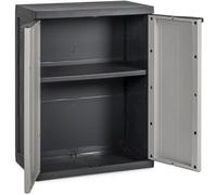 Armoire de jardin - TOOMAX - BIOS MIDI LOW - Gris - 65×37×85 cm - Étagère réglable 20 kg