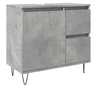 vidaXL Armoire de lavabo de salle de bain – Gris béton – 65x33x60 cm