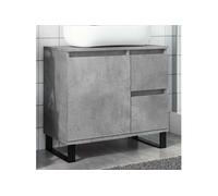 vidaXL Armoire de lavabo de salle de bain gris béton 65 x 33 x 60 cm