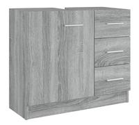 Armoire de lavabo Sonoma gris 63x30x54 cm Bois d ingénierie
