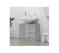 vidaXL Armoire de lavabo Sonoma gris 63x30x54 cm Bois d'ingénierie