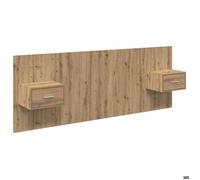 Armoire de lit - BEST-HOME - Tête de lit avec armoire avec tiroir 3 pcs - chêne artisanal - 3_1560197