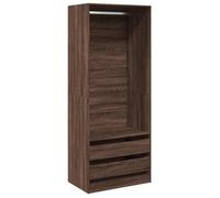 Armoire de placard - UU - Garde-robe - chêne marron 80x50x200 cm bois d'ingénierie lv85
