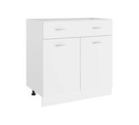 vidaXL Armoire inférieure tiroir Cuisine aggloméré Blanc 80 x 46 x 81,5 cm