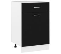 Armoire de plancher à tiroir - VIDAXL - 50x46x81,5 cm - Noir - Mat - Bois aggloméré