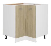 Armoire de Plancher d'angle Armoire de Rangement Cuisine Chêne Sonoma 75,5x75,5x80,5 cm Aggloméré[492]