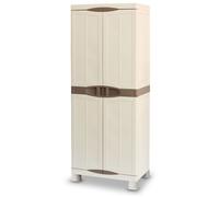 Armoire de rangement 2 portes 4 Etagères 70 x 47 x 184cm 4 pieds Charge 100kg max INTEC