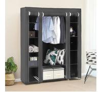 Armoire de Rangement 3 Portes Penderie Multifonctionnel pour Chambre Adulte Enfant - Gris - YGONGMYL