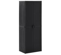 Armoire de rangement - AKOZON - Noir - 65x45x172 cm - 100% PP - 4 étagères