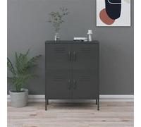 Armoire de rangement Anthracite 80x35x101,5 cm Acier Anthracite G