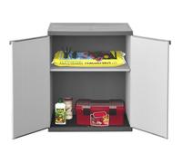 SOGENEX Armoire de rangement basse en résine 1 tablette