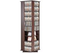 Armoire de Rangement CD/DVD-VEVOR- Réglable avec 34 Compartiments-Étagère à DVD à 10 Couches pour 1040 CD-Marron Foncé