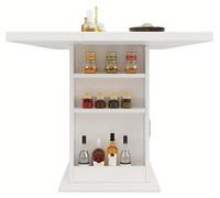 Armoire de rangement - Commode - Meuble de rangement avec 6 tiroirs et une structure métallique robuste, de couleur blanche
