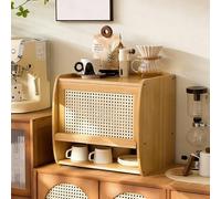 Armoire de rangement de comptoir en bambou de ferme, petit placard de cuisine, petite armoire latérale de comptoir, buffet de garde-manger, boîte à pain, armoire à café pour salle à manger, cuisine