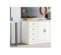 vidaXL Armoire de rangement pour garage Blanc 40x51x85 cm Pin massif