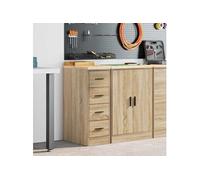 vidaXL Armoire de rangement de garage chêne Sonoma 30x51x85 cm bois pin 860582