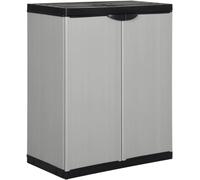 Armoire de rangement de jardin avec 1 étagère, armoire d'extérieur, armoire à outils, armoire de jardin, armoire de cave, armoire de rangement pour la cuisine, armoire d'extérieur pour balcon, gris et