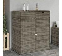 vidaXL Armoire de jardin Gris 105 x 55 x 113 cm Poly rotin