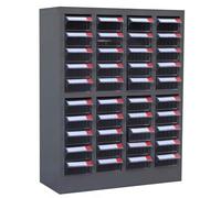 Armoire de Rangement de pièces, boîte d'organisateur d'outil Robuste avec tiroirs antidérapants pour Garage d'atelier, Cadre en Acier allié Durable et conteneurs ABS pour Le tri matériel de vis