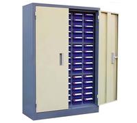 Armoire de Rangement de pièces, boîte d'organisateur d'outil Robuste avec tiroirs antidérapants pour Garage d'atelier, Cadre en Acier allié Durable et conteneurs ABS pour Le tri matériel de vis