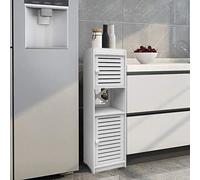 Armoire de Rangement de Salle de Bain Au Sol - MENGDA - Blanc - Contemporain - Design