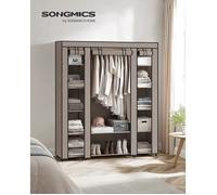 Armoire de Rangement en Tissu - SONGMICS - LSF003R02 - 12 Compartiments - Taupe - 45 x 150 x 175 cm