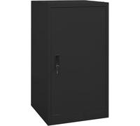 Armoire de rangement, équipement d'atelier, armoire métallique, armoire en acier, armoire à outils, armoire de classement, armoires à outils, armoire de bureau, noire, 53x53x105 cm, en acier