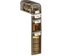 Armoire de rangement étroite, matériau synthétique, dimensions 18 x 41 x 78 cm, 4 niveaux, capacité de charge 10 kg, poids 3,8 kg