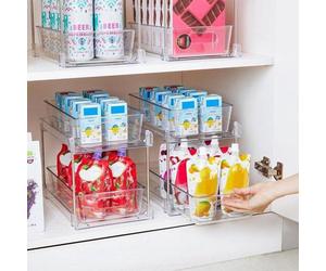 Armoire de rangement Famanu pour sous l'évier - Organisateur de salle de bain - Boîtes de rangement transparentes - Lot de 2