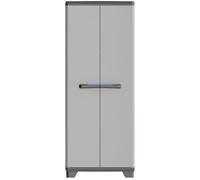 Keter Armoire haute plastique Linear 9724000 0616 02 Gris clair/Noir 68×39×173 cm