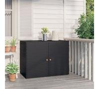 Armoire de rangement jardin Noir 100x55,5x80 cm Résine tressée Noir G