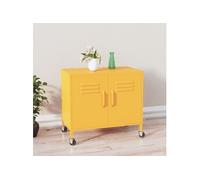 Armoire de rangement Jaune moutarde 60x35x56 cm Acier