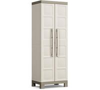Armoire de rangement KETER EXCELLENCE - 2 portes 4 étagères réglables - Beige/Taupe