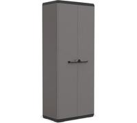 Armoire de Rangement KETER Più, 3 Tablettes Réglables, 68 x 39 x 166 cm, Gris/Noir