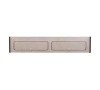 Armoire de Rangement MDF Rebord Noir Placard à Nourriture Cusine Vaisselle- 120cm x 25cm x 25cm - Fermeture Douce Automatique [Trous Pré-Perçés & Fixations INCLUSES] Aménagement Camping-Car Van