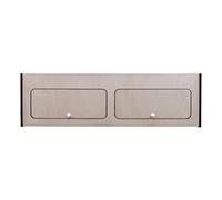Armoire de Rangement MDF Rebord Noir Placard à Nourriture Cusine Vaisselle- 120cm x 35cm x 35cm - Fermeture Douce Automatique [Trous Pré-Perçés & Fixations INCLUSES] Aménagement Camping-Car Van