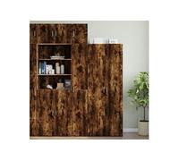 vidaXL Armoire de Rangement Mince chêne fumé 30x42,5x225 cm, Armoire de Rangement de Salle de Bain, unité de Rangement de Salle de Bain, Armoire de Toilette