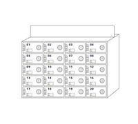 Armoire de Rangement Murale en Acrylique pour téléphone Portable, casier Transparent avec Port de Chargement, 6 Portes avec serrures et clés, pour la Maison ou Le Bureau, Taille Unique.