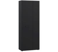 FORTE Armoire à chaussures NET306 - 18 paires - 68,7×36,5×181,1 cm - Noir