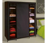 Armoire De Rangement Noire Dressing Penderie Xxl Tissu