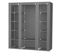 Armoire de rangement - Non tissé - Gris - XXL - 172x43x134 cm - Penderie légère et stable
